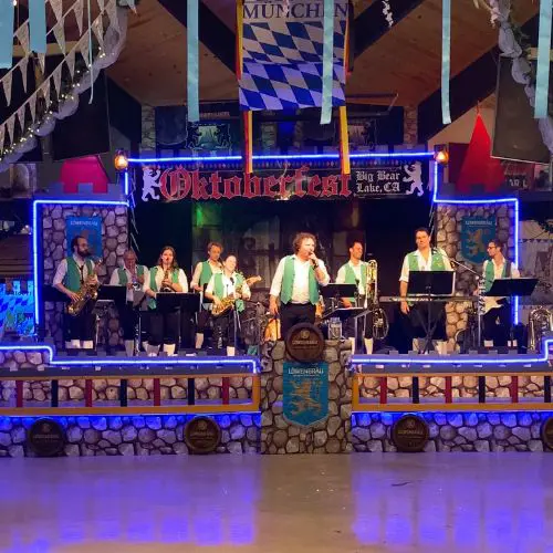 Live band on stage at Big Bear Lake Oktoberfest
