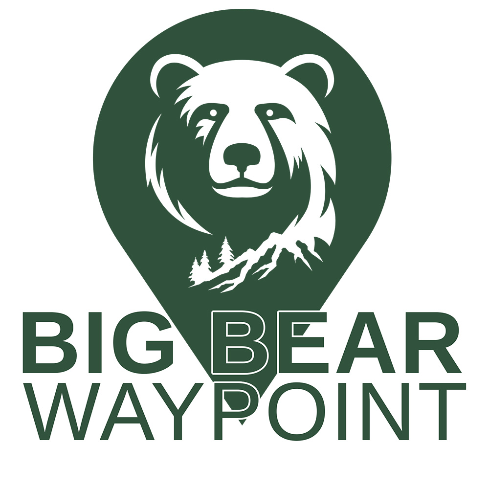 BigBearWaypoint square logo, green, copyright BigBearWaypoint.com